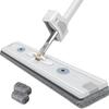 1 Pcs Flat Mop, Microfiber Mop with Test Function, No hand washing,Stainless Steel Handle, 2 Mop Pads view 2