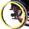1Pair Wheelchair Push Rim Covers, 22/24-Inch Rear Wheel Sports Wheelchair Cover, Non-Slip Hand Push Cover, Improve Grip And Traction, Easy To Take of And Clean,G,24 inch view 1