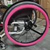 1 Pair 24-inch Rear Wheel Sports Wheelchair Non-Slip Wear-Resistant Silicone Hand Wheelchair Push Rim Covers,Hand Wheel Snare Pads,C,22 inch view 3