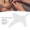 Beard Shaping Tool with Pencil Beard Guide Template Mustache Stencil Guide Template Beard Styling Tool for Men (Transparent) view 2
