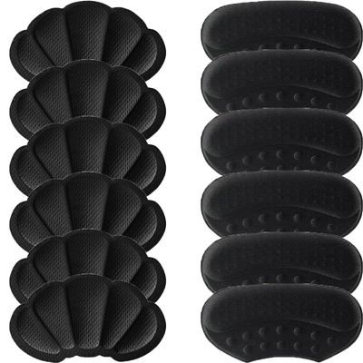16 Pieces Back of Heel Cushion Inserts, Mesh Grips Pads for Boots, Loose Shoes Too Big, Reusable Adhesive Heel Guards Liners for Women Men, Improve Shoe Fit