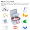 BVN 3-Layer Leak-Proof Denture Case with Strainer Basket,3-in-1 Airtight Soaking & Storage Box for Overnight Cleaning,Heavy-Duty Portable Cleaning Cup for Retainers,Clear Aligners & Mouth Guards view 3
