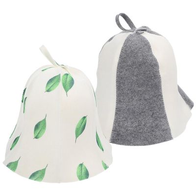 NIYANGLE 2pcs Felt Sauna Hat Breathable Hats for Women Mens Hats & Caps Men Bonnet Womens Shower Caps Sauna Hair Russian Bath Hats Men Hat Sauna Accessories Man Absorb Water Sauna Supplies
