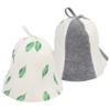 NIYANGLE 2pcs Felt Sauna Hat Breathable Hats for Women Mens Hats & Caps Men Bonnet Womens Shower Caps Sauna Hair Russian Bath Hats Men Hat Sauna Accessories Man Absorb Water Sauna Supplies view 1
