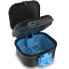 BVN Leakproof Denture Cup, Upgraded Carrying Storage, Denture Cup for Soaking Dentures,Denture Bath Box with Filter, Travel Retainer Cleaning Case (Black+Blue). view 1
