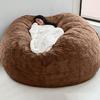 Bean Bag Chair Covers Only Without Filling,5/6/7Ft Giant Bean Bag Replacement Cover Without Fillers,Fluffy Fur Lazy Sofa Bed Cover for Adults,Black-7ft (Color : Brown, Size : 5ft) It's so kind of you view 1