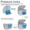 BVN 3-Layer Denture Case Leak-Proof, 3-in-1 Soaking, Drying & Storage Box with Strainer Basket, 250ml Heavy-Duty Retainer Cleaning Cup for Aligners, Mouth Guards, Metal Hinge view 4