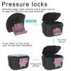 BVN Leakproof Denture Cup, Upgraded Carrying Storage, Denture Cup for Soaking Dentures,Denture Bath Box with Filter, Travel Retainer Cleaning Case (Black+Pink). view 4