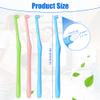 ACWOO Interspace Toothbrush, 4 Pcs Soft Single Tufted Slim Teeth Brushes for Orthodontic Braces Detail Cleaning view 2