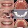 2 Pairs Prosthesis Teeth Fake Teeth White Dentures Teeth for Upper & Lower Teeth Veneers Simulation Braces Snap on Veneers Smile Fake Teeth Cover Imperfect Teeth Perfect Whitening False Teeth view 4