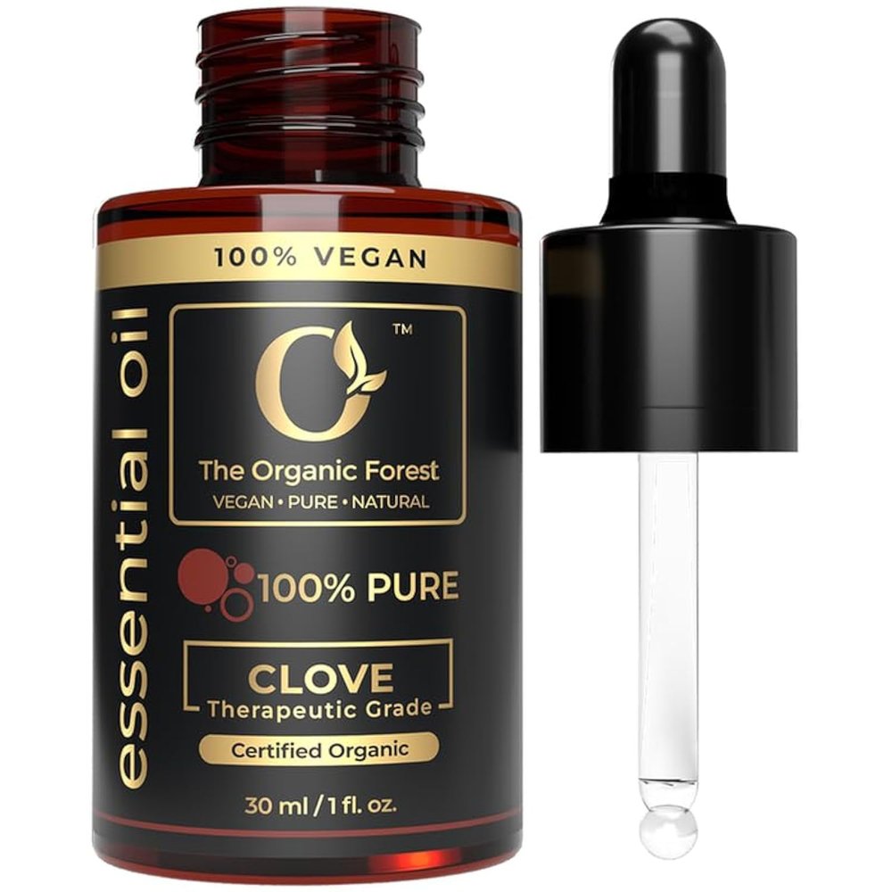 100% Plant Based Organic Clove Oil for Skin, Aromatherapy and Wellness | Pure Oil of Cloves for Skin Care, Hair Care & Sore Muscles | Essential Oil for Diffuser