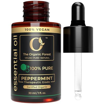 100% Plant Based Peppermint Oil for Hair | Cruelty-Free, Vegan | Pure & Organic Peppermint Essential Oil for Skin, Hair Care, Massage and Aromatherapy - Great for Relaxation, Concentration & DIY