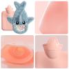 Hot Water Bottle with Fluffy Cover 500ml/1000ml Bed Hot Water Bottle Winter, Hot Water Bag for Cosy Nights, Pain Relief, Back, Neck and Shoulders, Great Gift for Women Children (Blue Shark, 1000ml) view 3