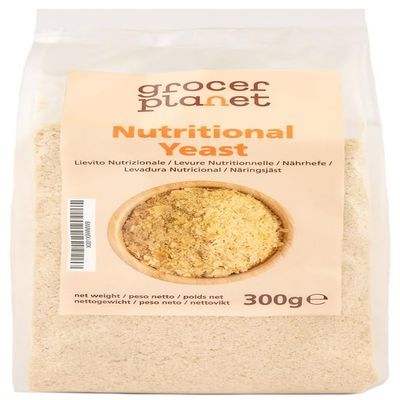 Grocer Planet - Nutritional Yeast Flakes (300g) - Natural | GMO Free | Vegan Friendly