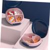 HAPINARY Portable Travel Pill Organizer Box Tight Seal Dispenser with 4 Compartments Made of ABS and Silicone for Outdoor Travel and Snack Storage view 2