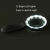 12 Bright Led Lights Handheld Hd 20X 90Mm Lens with Gift Box  Carrying Case Ideal for Reading Crafts Repair Magnifier Star of Light view 3