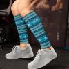 Wanyint Tribal Ethnic Style Compression Calf Sleeves Brace-Football Leg Sleeves for Women-Footless Compression Socks for Running Cycling & Fitness Shin Splint view 3