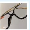 PARWANA Oversized Reading Glasses Cute Computer Readers Anti Blue Light Fatigue Relieve Flat Light Mirror Eyewear (Color : Golden, Size : +250) view 3