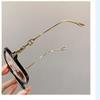 PARWANA Oversized Reading Glasses Cute Computer Readers Anti Blue Light Fatigue Relieve Flat Light Mirror Eyewear (Color : Golden, Size : +250) view 4