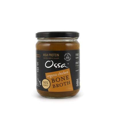 Ossa Bone Broth  Chicken, 100% Natural & High Protein | Gut Health & Digestion Support | Keto & Paleo Friendly | Preservative-Free | 515ml (Pack of 2)