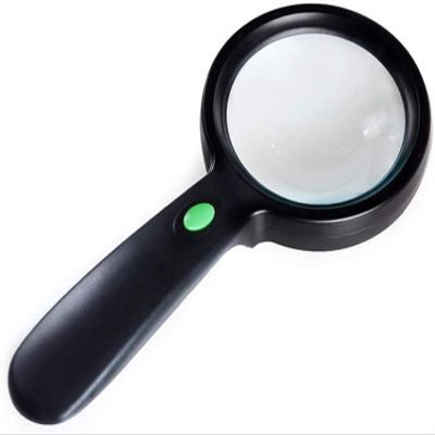 12 Bright Led Lights Handheld Hd 20X 90Mm Lens with Gift Box  Carrying Case Ideal for Reading Crafts Repair Magnifier Star of Light