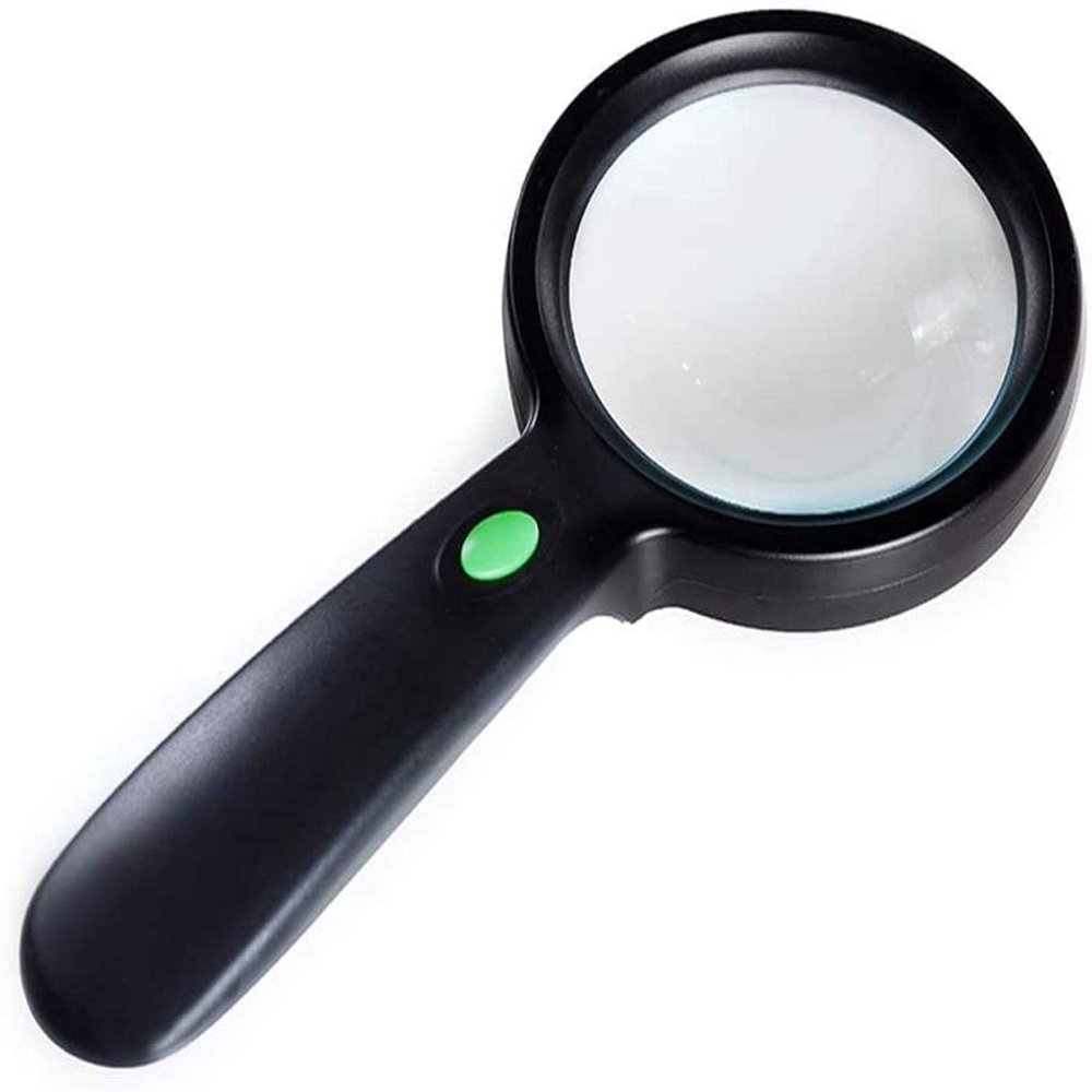 12 Bright Led Lights Handheld Hd 20X 90Mm Lens with Gift Box  Carrying Case Ideal for Reading Crafts Repair Magnifier Star of Light