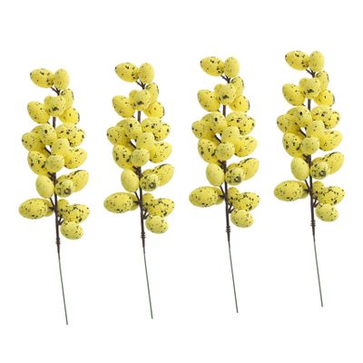 Cabilock Easter Egg Adornments 4pcs Artificial Branch Decorations for Easter Party and Celebration Photography