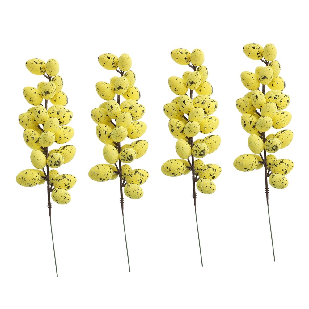 Cabilock Easter Egg Adornments 4pcs Artificial Branch Decorations for Easter Party and Celebration Photography