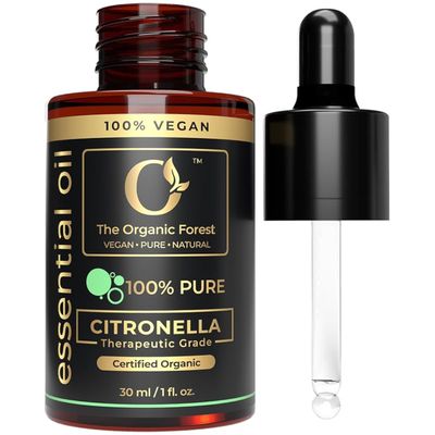 100% Plant Based & Organic Citronella Oil | Keeps Bug Away Naturally & Skin-Friendly Aromatherapy Oil | for Diffuser, Humidifier, Candle Making & Relaxation