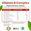 Red Label Health Vitamin B Complex High Strength, Pack of 100 Tablets (3+ Months Supply), All 8 Essential B Vitamins in 1 Tablet for Men & Women, B1, B2, B3, B5, B6, B12, Biotin & Folic Acid, UK view 3