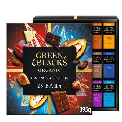 2 x Green & Black's Organic Tasting Collection Chocolate Gift 395g Delicious Tasty And Twisty Treat Gift Hamper For Birthday,Christmas,Easter Sold By Kidzbuzz