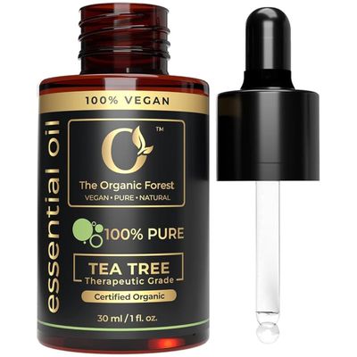 100% Plant Based Organic Tea Tree Oil for Nail, Skin & Hair Care | Cruelty-Free & Vegan Friendly | Pure & Natural Teatree Oil for for Foot Care, Body Wash, Face Wash & Skincare Routine