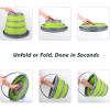 Gsycle Collapsible Plastic Bucket, 10L Foldable Round Tub Portable Fishing Water Pail Space Saving Outdoor Waterpot Water Bucket for Home, Office, Fishing, Camping, Beach view 4