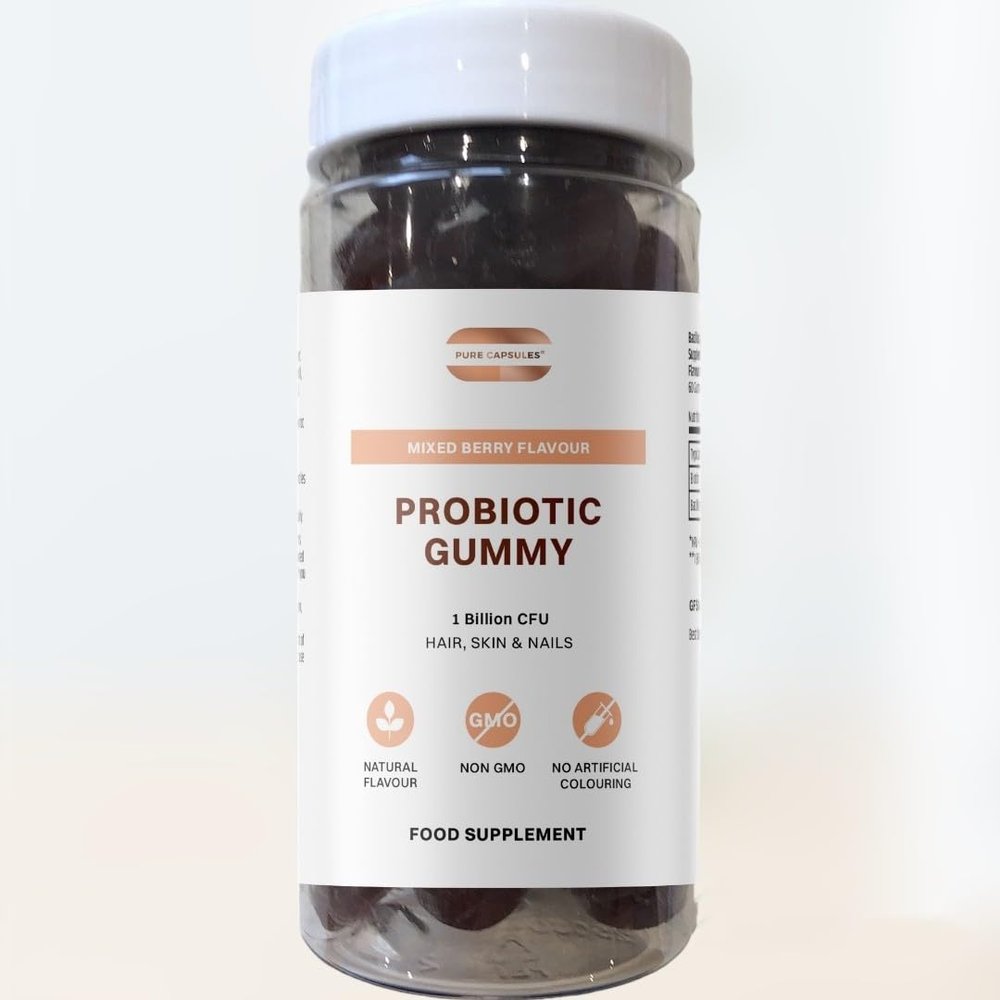 Probiotic Gummy, Probiotic Gummies - Probiotics with 1 Billion CFUs for Digestive Health, Men, Women - for Immune Support/Mixed Berry Flavour (60 Count)