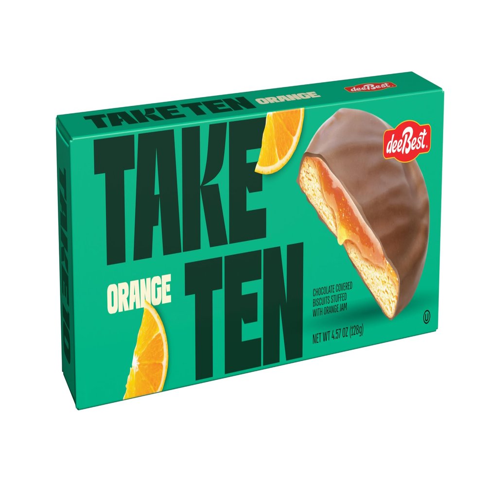 Dee Best Kosher Chocolate Covered Biscuits with Orange Flavoured Jam 128g (2 Pack)
