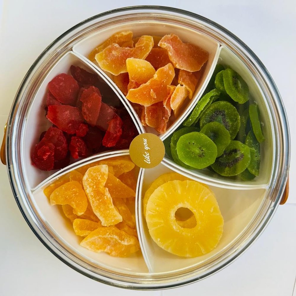 Dried Fruit Gift Hamper, Healthy Gourmet Snack Box, Ramadan, Christmas, Mothers Day, Easter, Diwali, Holiday Food Serving Tray Delicious Selection of Dried Fruits, Suitable to Vegans Halal, Kosher