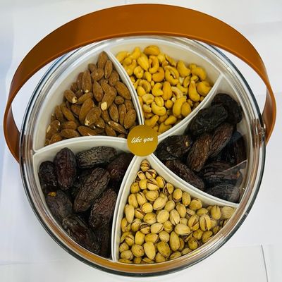 Dried Nuts - Gift Basket With a Variety of Freshly Roasted Nuts - Beautifully Packaged Gift, Ramdan, New Year, Christmas, Easter, Birthday, House Warming, Mothers day