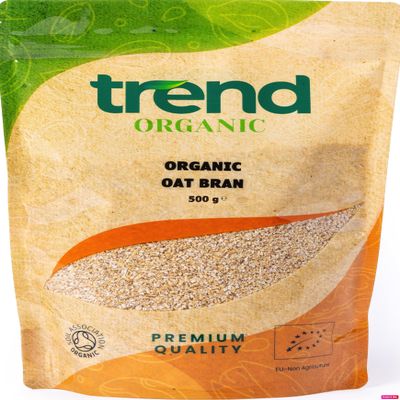 Trend Organic Oat Bran 500g-Wholesome Fibre Boost for Culinary Excellence Rich in Protein, Certified Organic, Vegan, GMO-Free, No Additives No Preservatives, Eco-Friendly Packaging