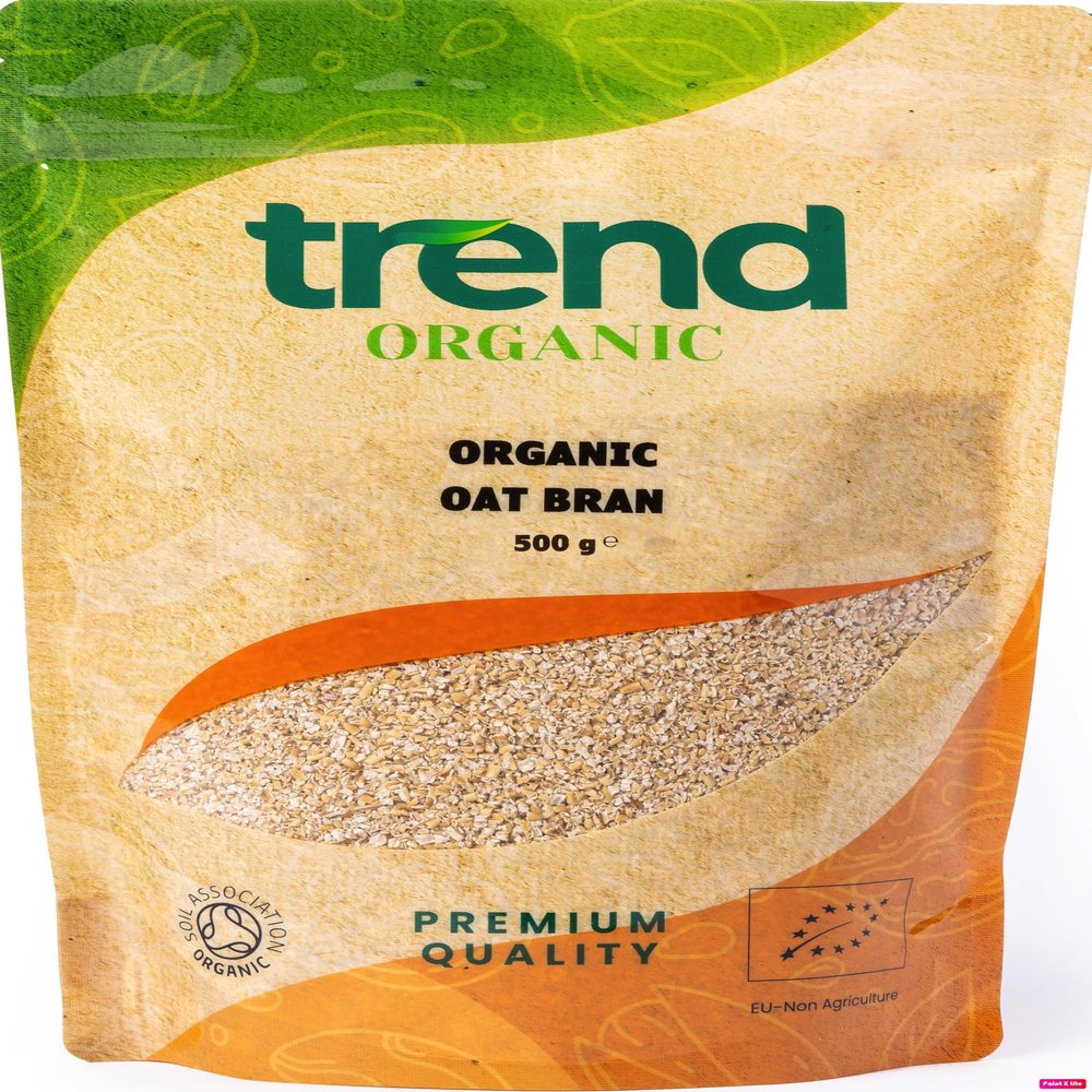 Trend Organic Oat Bran 500g-Wholesome Fibre Boost for Culinary Excellence Rich in Protein, Certified Organic, Vegan, GMO-Free, No Additives No Preservatives, Eco-Friendly Packaging