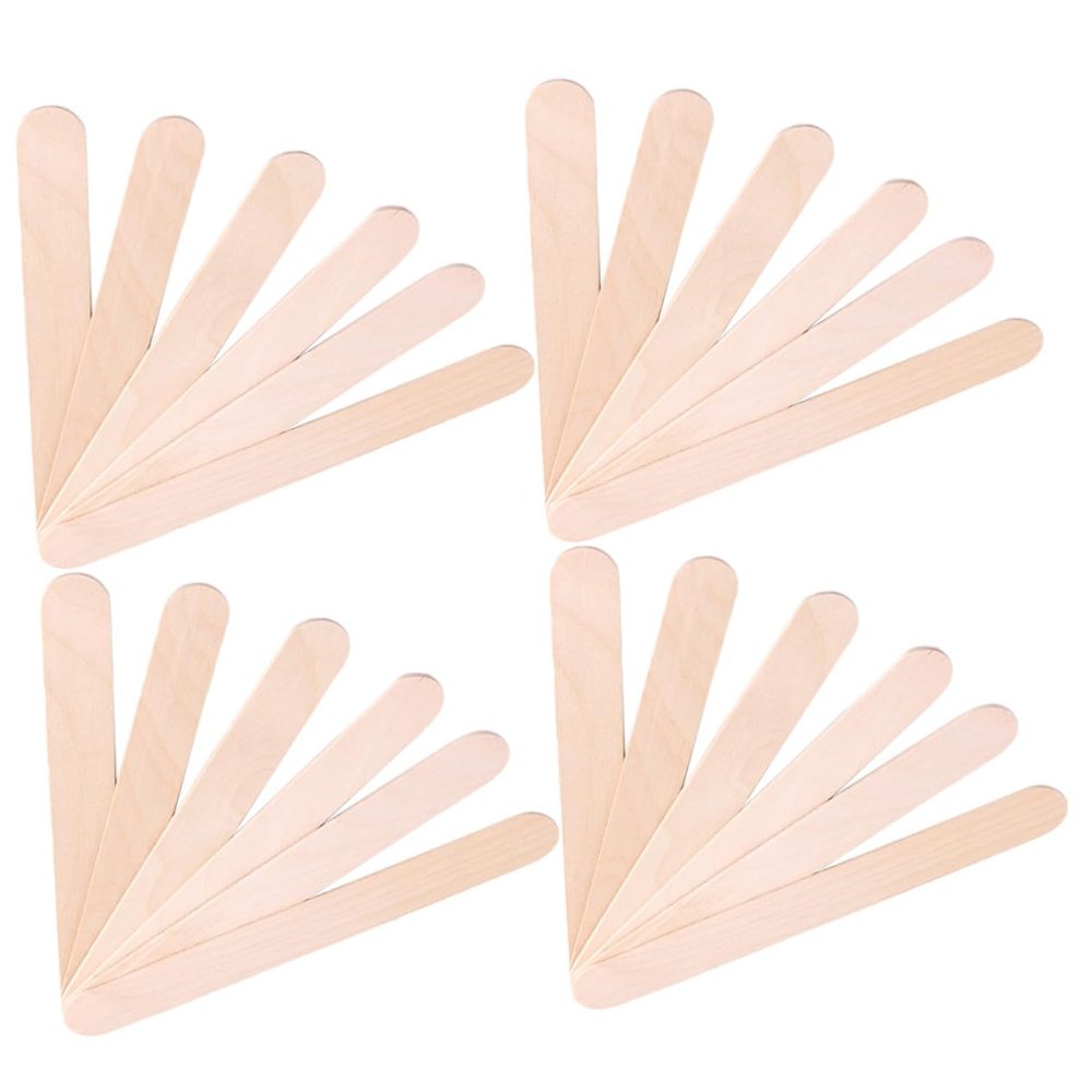 AOKWAWALIY 200pcs Wood Wax Stick Multitools Disposable Wax Spatula Wax Applicator Wand Wide Wax Applicator Body Hair Removal Spatula Wood Wax Spatula Household Scraper Wooden