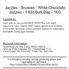 White Chocolate Jazzles 1 Kilo Bag view 2