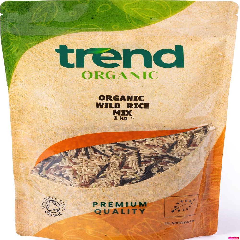 Trend Organic Wild Rice Mix,1kg - Nutty Flavour, Chewy Texture - Culinary Excellence, Rich in Protein and Fibre, Certified Organic, Vegan, GMO Free, No Preservatives No Additives