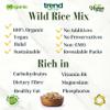 Trend Organic Wild Rice Mix,1kg - Nutty Flavour, Chewy Texture - Culinary Excellence, Rich in Protein and Fibre, Certified Organic, Vegan, GMO Free, No Preservatives No Additives view 4