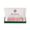 BLESSDOME 4 Pcs Biodegradable Wheat Straw Eyebrow Razor Shaper for Women | Peach Fuzz & Facial Hair Remover and Trimmer | Exfoliating Dermaplane Tool |Eco-Friendly Dermaplaning Blades for Face view 1