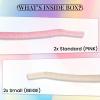 BLESSDOME 4 Pcs Biodegradable Wheat Straw Eyebrow Razor Shaper for Women | Peach Fuzz & Facial Hair Remover and Trimmer | Exfoliating Dermaplane Tool |Eco-Friendly Dermaplaning Blades for Face view 2
