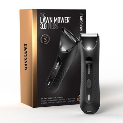 MANSCAPED The Lawn Mower 3.0 Plus Groin & Body Hair Trimmer Updated SkinSafe Trimmer Blade, Waterproof Wet/Dry Groomer, USB-C Rechargeable, Mens Wireless Ball Shaver