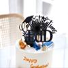 Congratulations EdD Cake Topper, Congrats Grad/Doctor of Education Cake Decor, Class of 2024 College Graduation Party Decorations Supplies, Black Glitter view 3