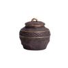 Ceramic Tea Caddy Old Rock Mud Red Gold Tea Cans, Rough Ceramic Tea Cans, Small Ceramic Sealed Cans, Household Tea Storage Cans Tea Storage Container view 1