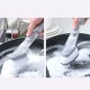 ELDTEC Soap Dispensing Dish Brush, Kitchen Brush for Pot Pan Sink Cleaning, Gray view 4