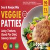 LEONIS Veggie Patties 6pcs - High-Protein, Low-Calorie Plant-Based Konjac & Soy view 1